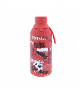 BOTELLA ACERO INOXIDABLE 500ML CORAL RED FOOTBALL