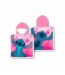 Poncho toalla Stitch Disney microfibra Rosa